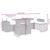 Salon de jardin avec coussins 6 pcs beige résine tressée 513238513238