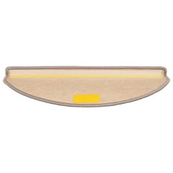 Tapis d'escalier 15 pièces 65 x 21 x 4 cm Beige foncé Demi-rond Grand 513239513239