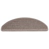 Tapis d'escalier 15 pièces 65 x 21 x 4 cm Beige foncé Demi-rond Grand 513239513239