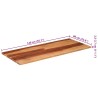 Dessus de table 140x60x(2,5-2,7) cm Bois massif d'acacia 513247513247