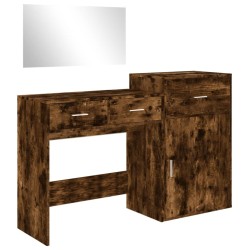 Ensemble de coiffeuse 3 pcs chêne fumé bois d'ingénierie 513250513250