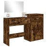 Ensemble de coiffeuse 3 pcs chêne fumé bois d'ingénierie 513250513250