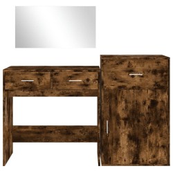 Ensemble de coiffeuse 3 pcs chêne fumé bois d'ingénierie 513250513250