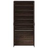 Armoire à chaussures chêne marron 80x39x178cm bois d'ingénierie 513252513252