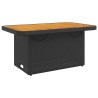Ensemble à manger de jardin coussins 2pcs noir résine tressée 513253513253