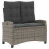 Ensemble à manger de jardin et coussins 2 pcs gris rotin 513256513256