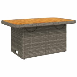 Ensemble à manger de jardin et coussins 2 pcs gris rotin 513257513257