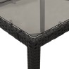 Ensemble à manger de jardin coussins 5pcs Noir Résine tressée 513262513262