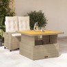 Ensemble à manger de jardin et coussins 2 pcs beige poly rotin 513265513265