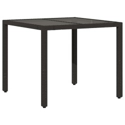 Ensemble de bistro de jardin 5 pcs coussins noir poly rotin 513268513268