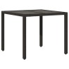Ensemble de bistro de jardin 5 pcs coussins noir poly rotin 513268513268