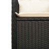Ensemble de bistro de jardin 5 pcs coussins noir poly rotin 513268513268