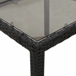 Ensemble de bistro de jardin 5 pcs coussins noir poly rotin 513268513268