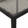 Ensemble de bistro de jardin 5 pcs coussins noir poly rotin 513268513268