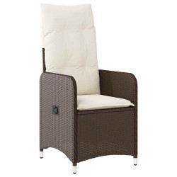 Ensemble de bistro de jardin 3 pcs coussins marron poly rotin 513269513269