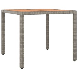 Ensemble de bistro 3 pcs avec coussins gris résine tressée 513271513271