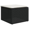 Salon de jardin 6 pcs avec coussins noir résine tressée 513272513272