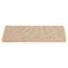 Tapis d'escalier 15 pièces 65 x 21 x 4 cm Beige clair Bord rectangulaire 513273513273