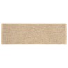 Tapis d'escalier 15 pièces 65 x 21 x 4 cm Beige clair Bord rectangulaire 513273513273