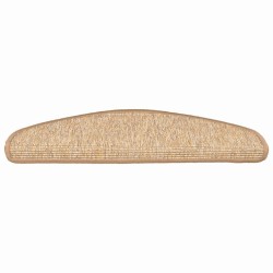 Tapis d'escalier 15 pièces 65 x 21 x 4 cm Marron clair Demi-rond Grand 513274513274