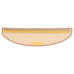 Tapis d'escalier 15 pièces 65 x 21 x 4 cm Marron clair Demi-rond Grand 513274513274