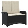 Ensemble à manger de jardin 4 pcs avec coussins noir 513283513283