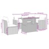 Salon de jardin avec coussins 6 pcs beige résine tressée 513296513296