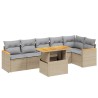 Salon de jardin avec coussins 7 pcs beige résine tressée 513299513299