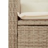 Ensemble à manger de jardin et coussins 2 pcs beige poly rotin 513305513305