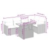 Salon de jardin avec coussins 6 pcs beige résine tressée 513310513310