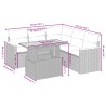 Salon de jardin avec coussins 6 pcs beige résine tressée 513312513312