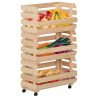 Chariot à légumes 37x30x80 cm Bois de pin solide 513314513314