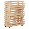 Chariot à légumes 57x30x80 cm Bois de pin solide 513315513315
