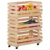 Chariot à légumes 57x30x80 cm Bois de pin solide 513315513315
