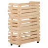 Chariot à légumes 57x30x80 cm Bois de pin solide 513315513315