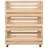 Chariot à légumes 77x30x80 cm Bois de pin solide 513316513316