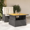 Ensemble à manger de jardin coussins 2pcs noir résine tressée 513325513325