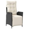 Ensemble à manger de jardin avec coussins 3 pcs Noir 513326513326