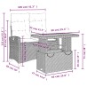 Ensemble à manger de jardin et coussins 2 pcs beige poly rotin 513328513328