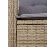 Ensemble à manger de jardin et coussins 2 pcs beige poly rotin 513329513329