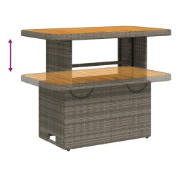 Ensemble à manger jardin 4pcs et coussins Gris Résine tressée 513338513338