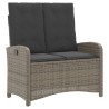 Ensemble à manger de jardin et coussins 2 pcs gris rotin 513342513342