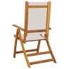Chaises pliables de jardin lot de 6 bois d'acacia et textilène 513344513344