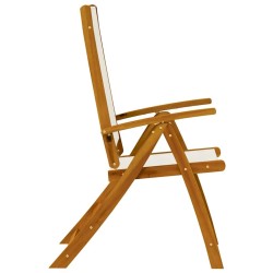 Chaises pliables de jardin lot de 6 bois d'acacia et textilène 513344513344