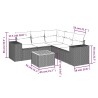 Salon de jardin avec coussins 6 pcs beige résine tressée 513370513370