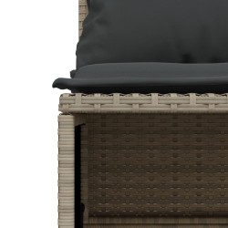 Salon de jardin 5 pcs avec coussins gris clair résine tressée 513373513373