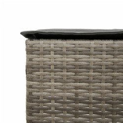 Ensemble de bar de jardin 5 pcs avec coussins gris poly rotin 513378513378