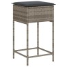 Ensemble de bar de jardin 7 pcs avec coussins gris poly rotin 513380513380