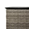 Ensemble de bar de jardin 7 pcs avec coussins gris poly rotin 513380513380