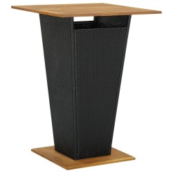 Ensemble de bar de jardin 3 pcs avec coussins noir poly rotin 513381513381